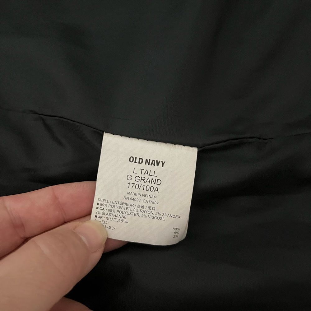 Old Navy Black Button Closure Trenchcoat Size L Tall - Picture 7 of 7